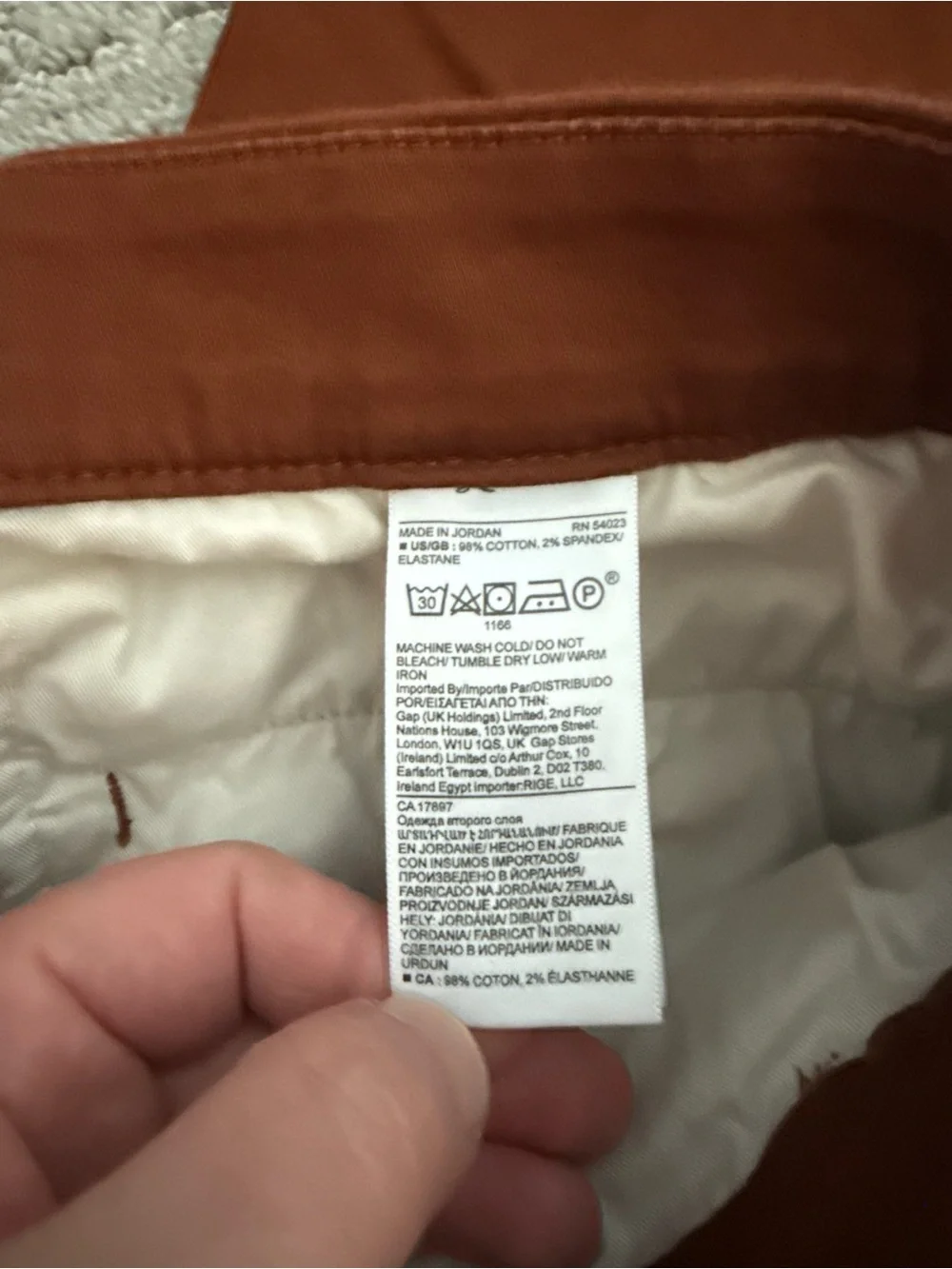 Banana Republic Traveler Chino Slim Fit Pants Rust Men's 35x30